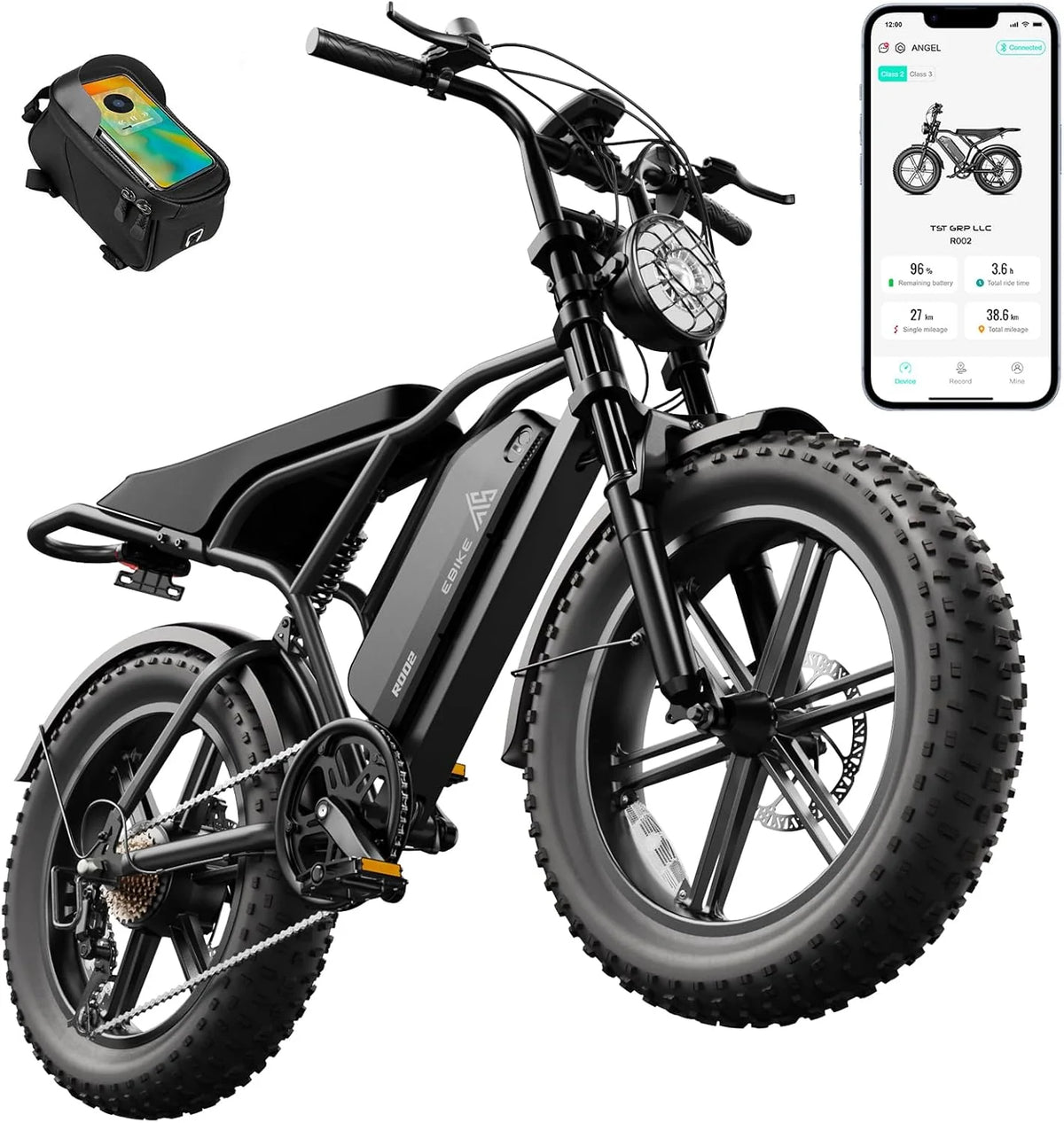 Electric Bike for Adults 1500W Peak 20 Fat Tire All-Terrain E-Bike 60/110 Miles 28 MPH Electric Dirt Bike
