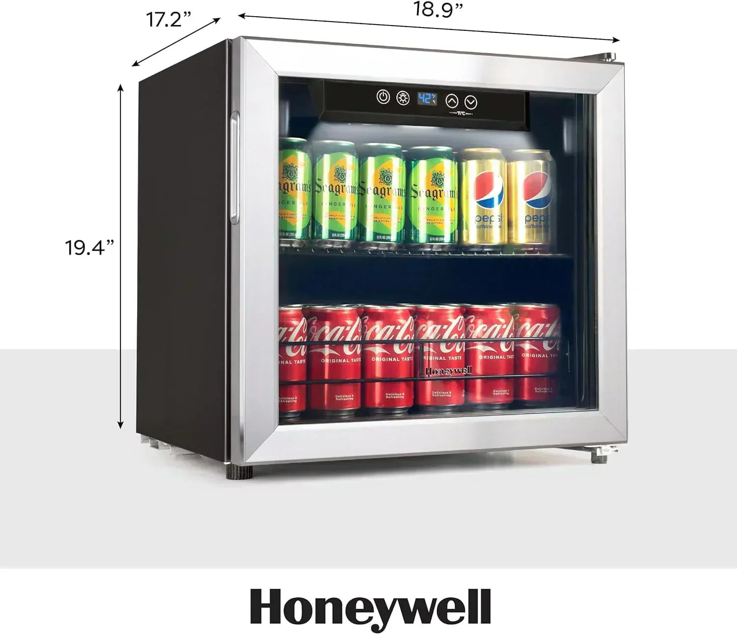 Beverage Refrigerator and Cooler 115 Can Mini Fridge with Glass Door for Soda Beer or Wine