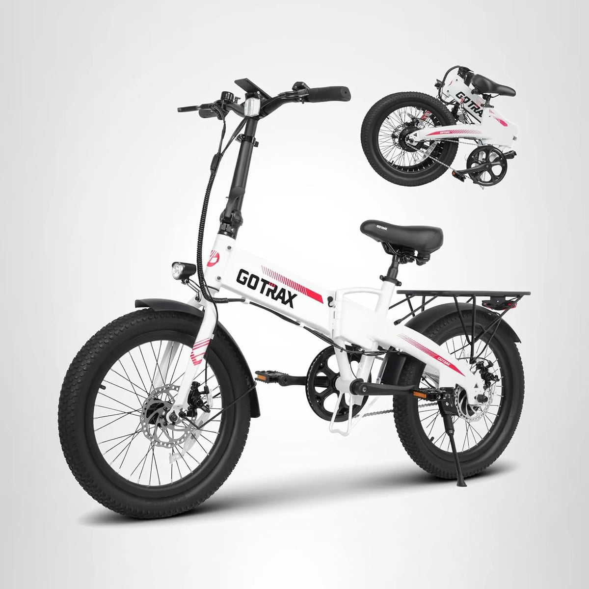 Gotrax 20 Folding Electric Bike with 40 Miles by 48V Battery 20Mph Power by Peak 500W
