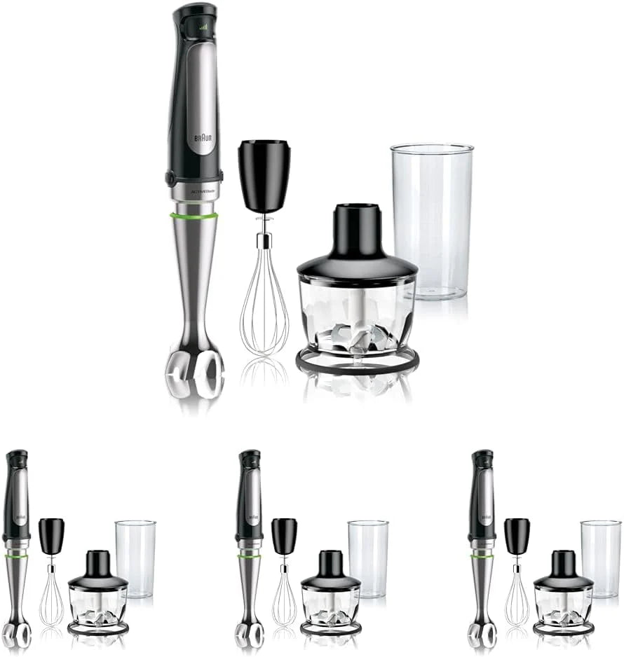 Braun MultiQuick 7 3-in-1 Immersion Blender with Food Processor ?Powerful Handheld Electric Stick Blender - Emulsifier for Chopping, Beating & Whisking - Ideal for Soup, Puree, Smoothies & More
